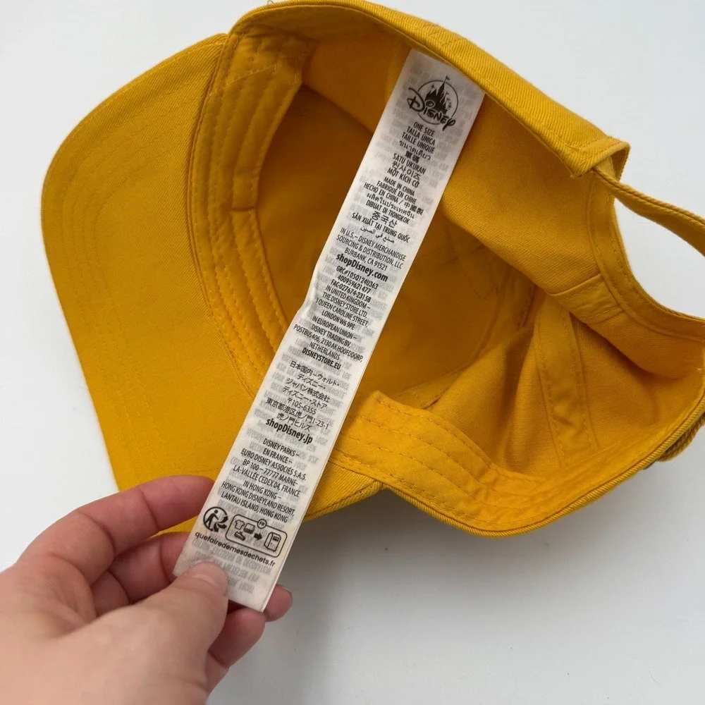 Disney Parks Yellow Wish Sun Heart Face Character Baseball Cap Hat Adjustable